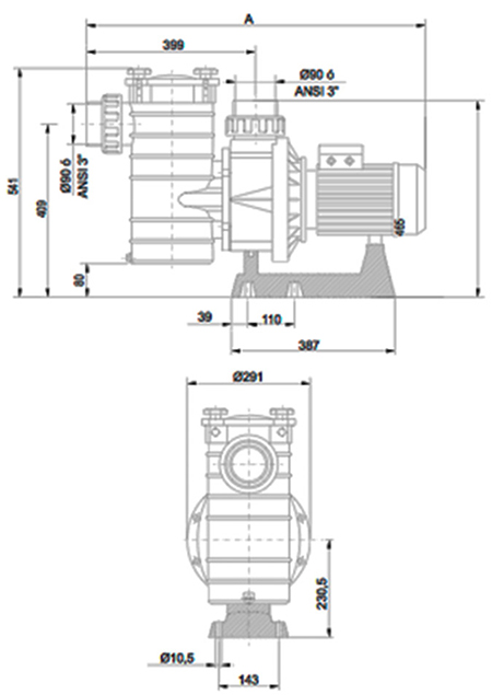 dimensions pompe filtration kapri