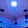 Sauna en coin infrarouge Salome lumière bleu