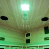 Sauna en coin infrarouge Salome lumière vert