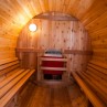 Sauna d'Extérieur Barril Rustique Intérieur