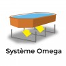 Système Omega Piscine en bois carrée City 