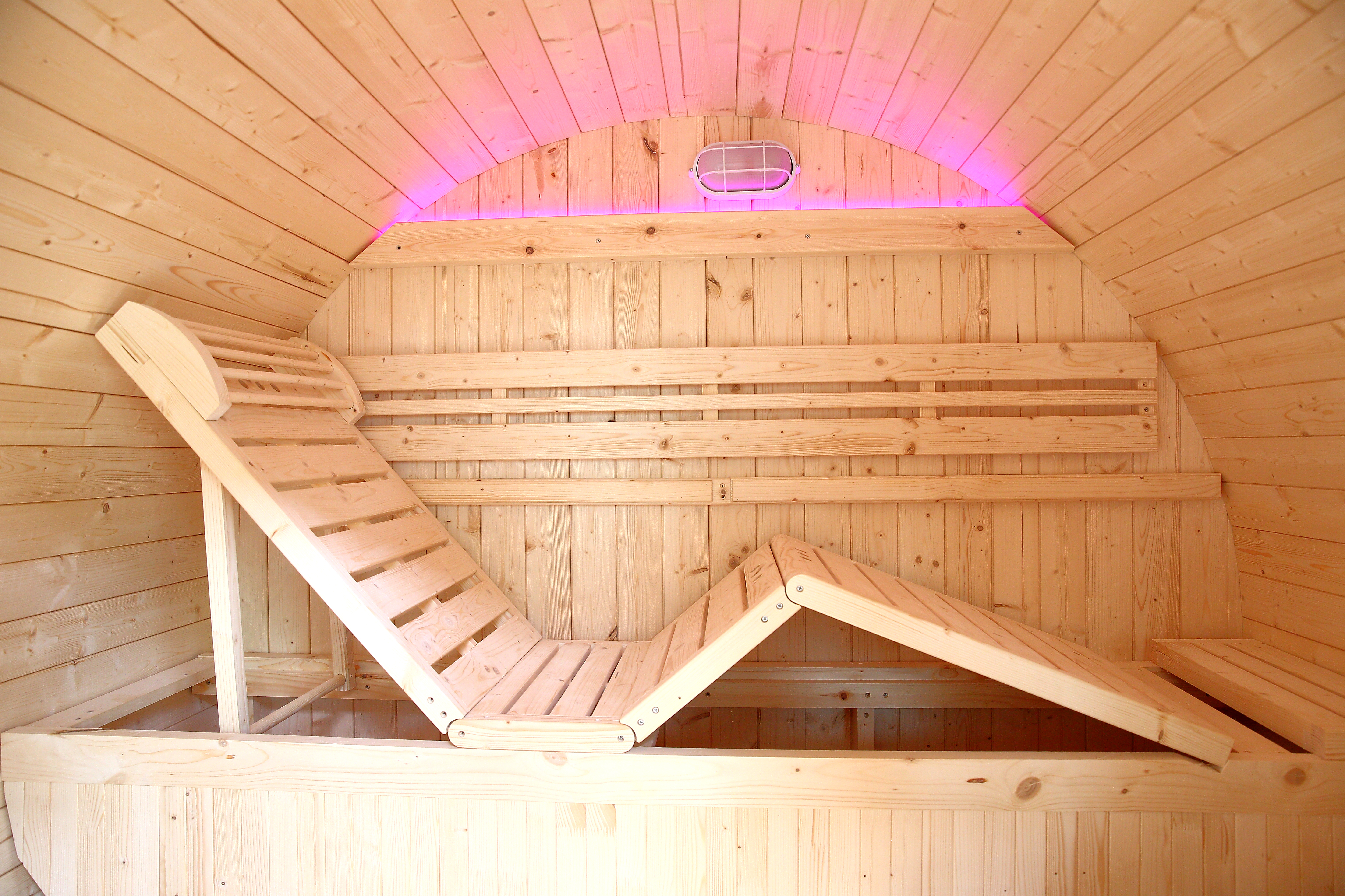 Banquette du sauna Gaïa Bella en bois