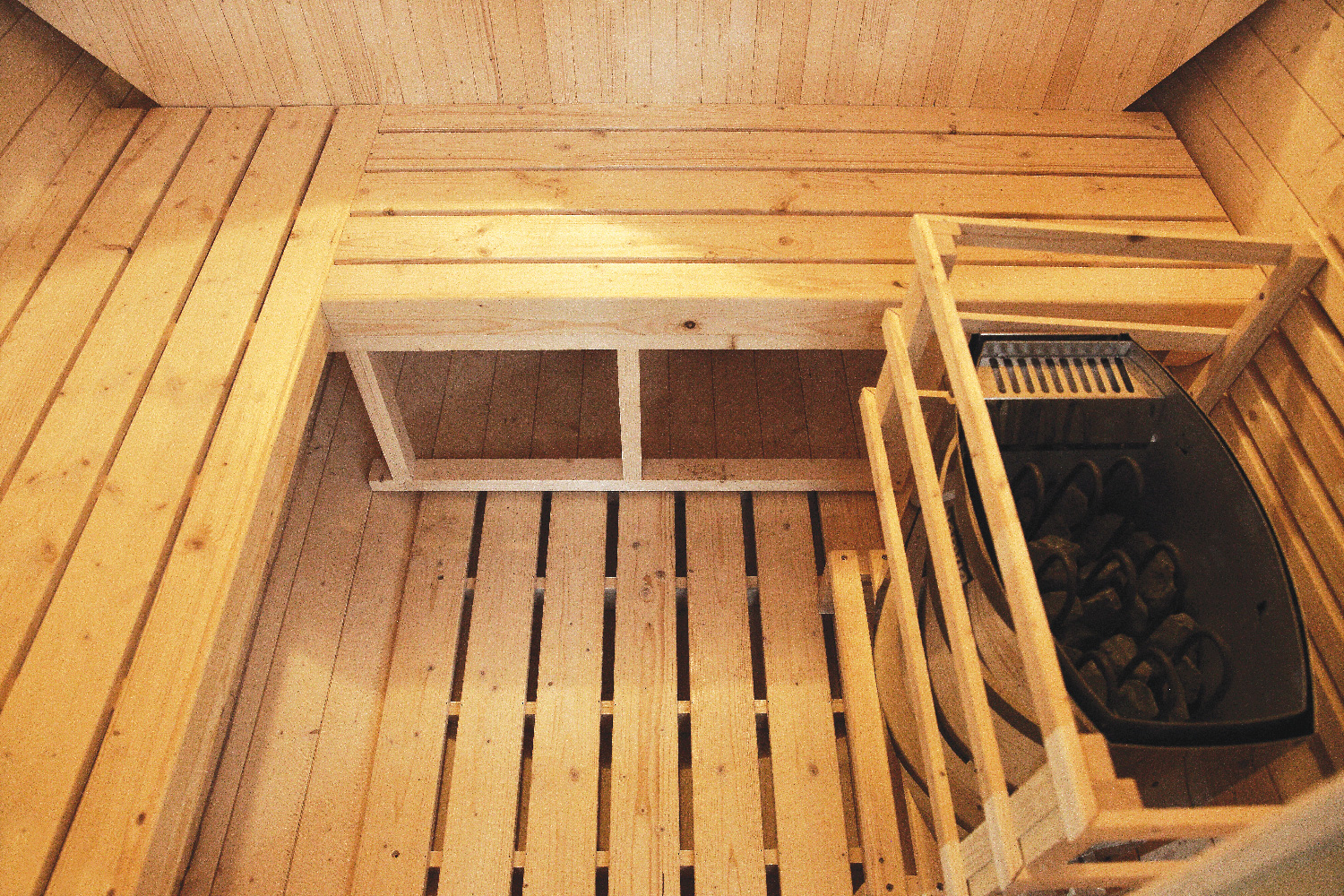 Intérieur du sauna Gaïa Omega