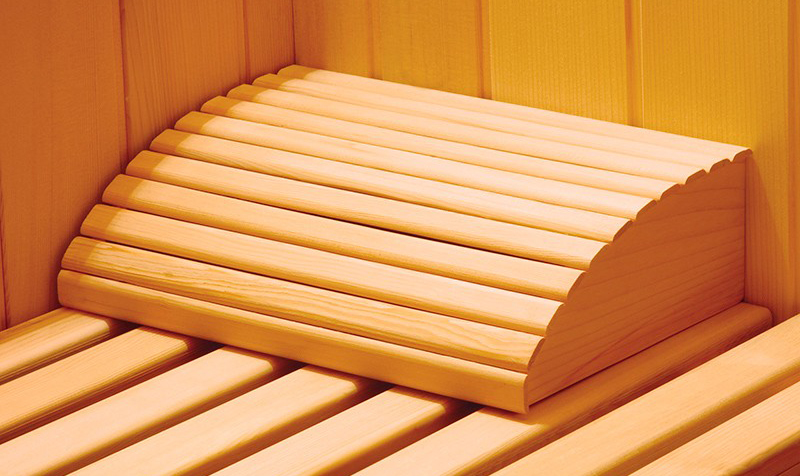 Appui-tête en bois pour sauna
