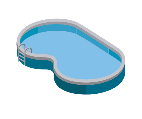 piscine en forme de rein