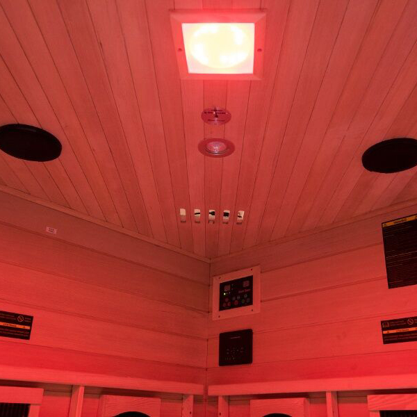 Illumination rouge Sauna Salome